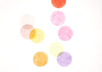 Many colorful circles on a white background. Wallpaper