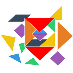 O antigo e atual tangram.