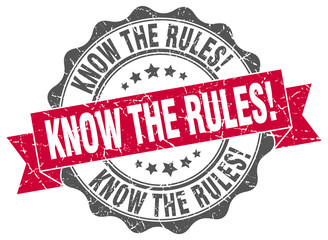 know the rules! stamp. sign. seal