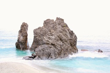 rock in the sea