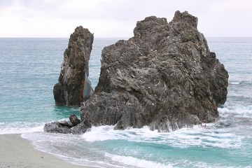 rock in the sea