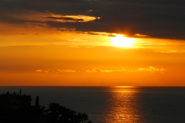 sunset over the sea
