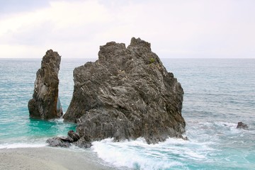 rock in the sea