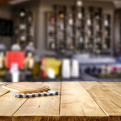 Desk of free space and summer bar 