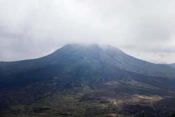 Naklejka na ściany i meble Mount Batur volcano at Bali, Indonesia