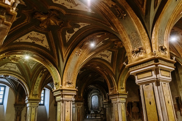 Columns of the crypt of the Cathedral Basilica of San Sabino in Bari.