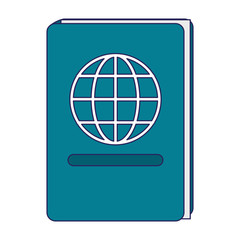 Passport travel document symbol