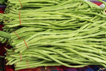 Long bean for cooking at street food