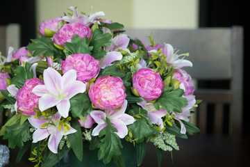 Bouquet of artificial flowers