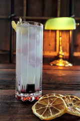 Coctail on the wooden background