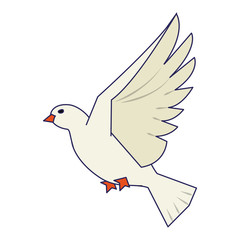 Dove bird flying cartoon