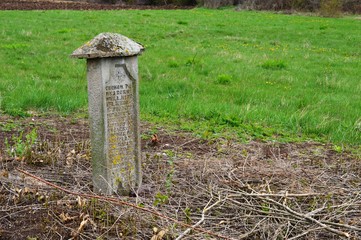 old stone tombstone