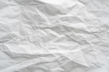 Crumpled white paper background texture