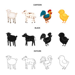 Vector design of breeding and kitchen  symbol. Set of breeding and organic  stock symbol for web.