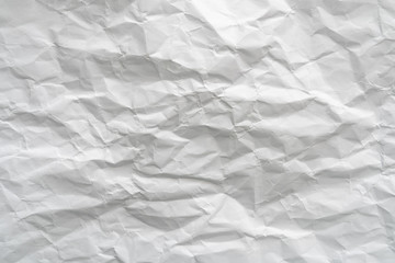 Crumpled white paper background texture