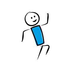 Mann springt - Erfolg