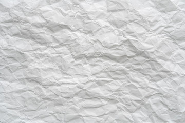 Crumpled white paper background texture