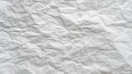 Crumpled white paper background texture