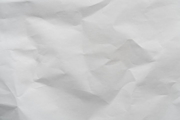 Crumpled white paper background texture