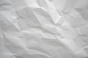 Crumpled white paper background texture