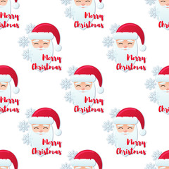 Christmas santa face pattern