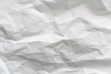 Crumpled white paper background texture