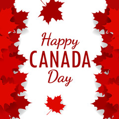 Happy Canada Day greeting template