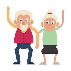 Elderly couple grandparents