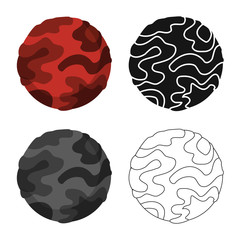 Isolated object of planet  and mars symbol. Collection of planet  and gravity  stock symbol for web.