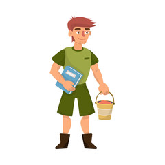 Vector illustration of zookeeper and man sign. Set of zookeeper and keeper  stock symbol for web.
