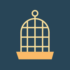 Silhouette icon bird cage
