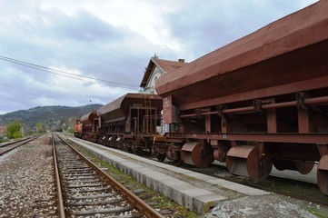 freight train at the station