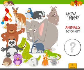 count the animals educational game for children