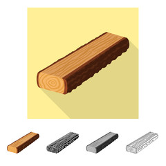 Isolated object of timber and deck logo. Collection of timber and lumber  vector icon for stock.