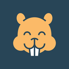 Silhouette icon muzzle of hamster