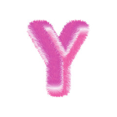 Fluffy Colored Typography 3D Letters