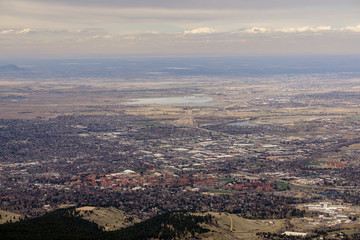 Aerial view of Boulder, Colorado