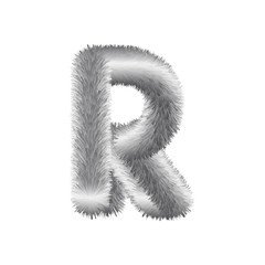 Fluffy Colored Typography 3D Letters