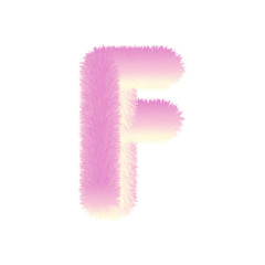 Fluffy Colored Typography 3D Letters