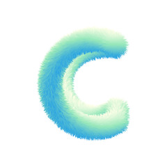 Fluffy Colored Typography 3D Letters