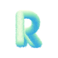 Fluffy Colored Typography 3D Letters