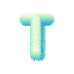 Fluffy Colored Typography 3D Letters
