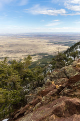 Fototapeta na wymiar Denver, Colorado from high above Boulder.