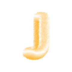 Naklejka premium Fluffy Colored Typography 3D Letters