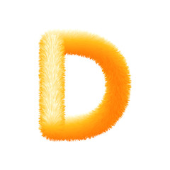 Fluffy Colored Typography 3D Letters