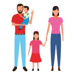 Fototapeta premium family avatar cartoon character