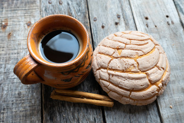 Mexican bread and coffee