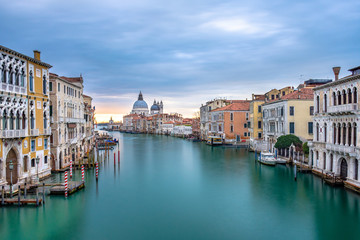 Grand Canal and Basilica Santa Maria della Salute in Venice, Italy