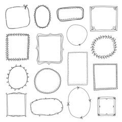 cute hand drawn doodle frame