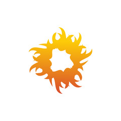 Fire icon logo design template
